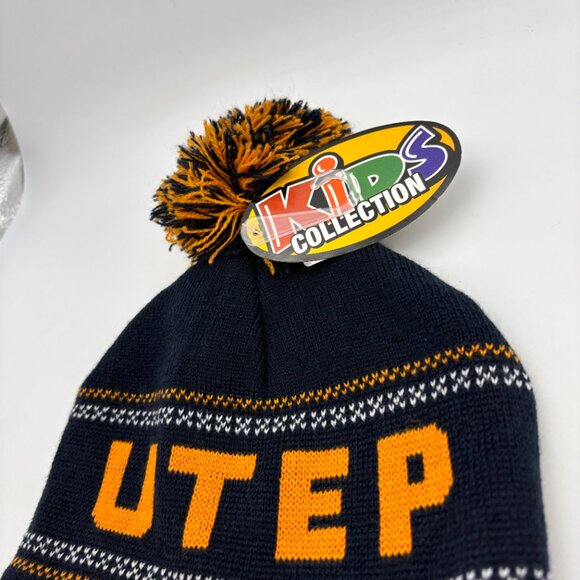 University of Texas at El Paso UTEP Kid's Acrylic Pom Pom Beanie with Tags - Picture 5 of 13